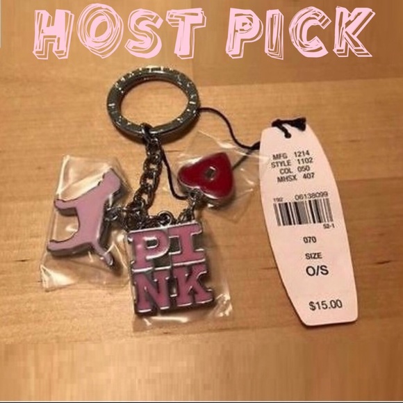 NEW Victoria's Secret Pink Dog Key Chain Rare - Picture 2 of 8